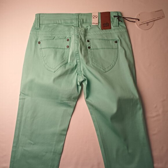 NWT Sixty Nine Jeans Size 29/8 Low Rise Skinny Leg Mint Green Color - Picture 6 of 10